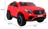 Auto Mercedes GLC 63S dla dzieci Czerwony Suv + Napęd 4x4